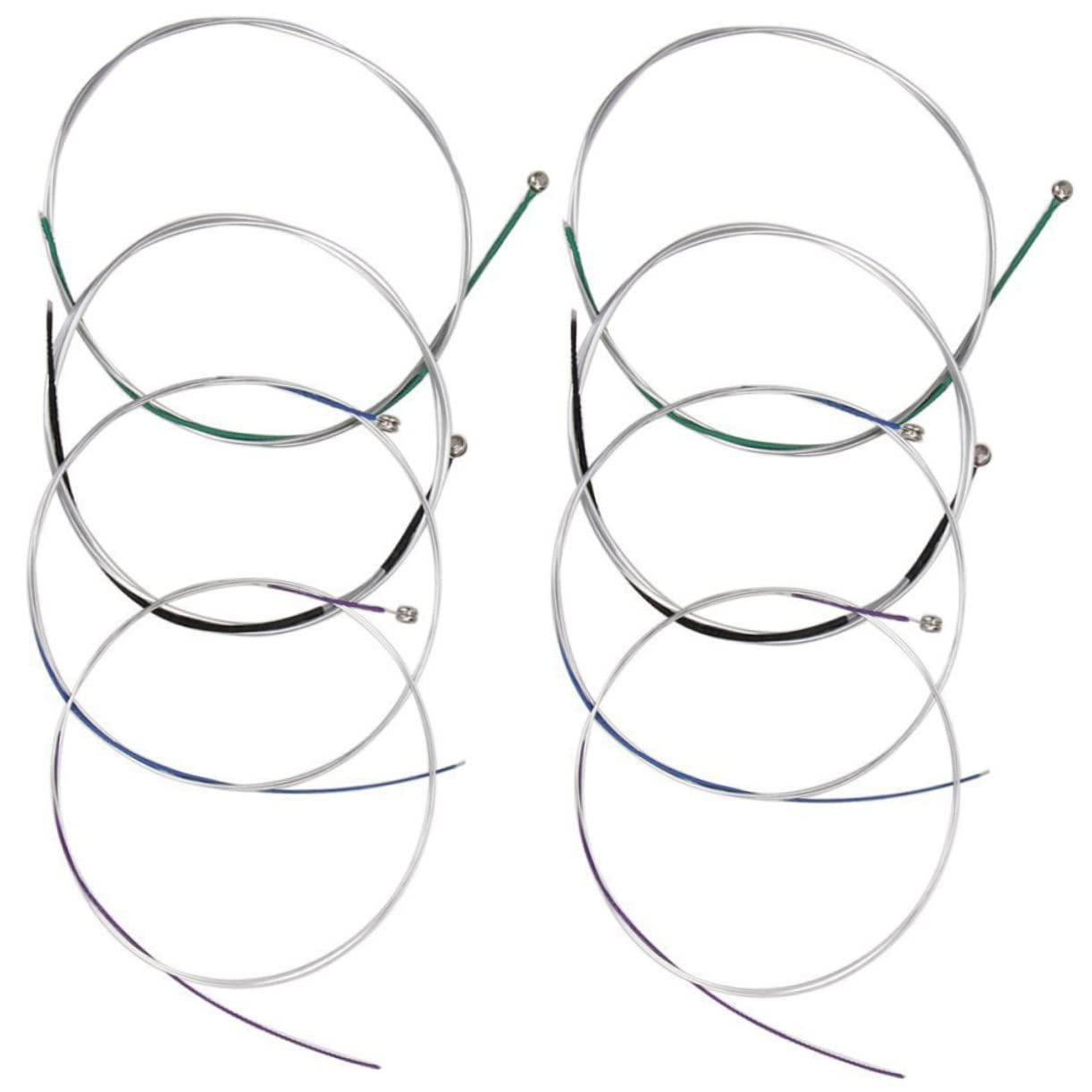 ifundom 8pcs Violin Strings Full Set 4/4 Size Nickel-plated Ball Head Strings for Violin Fine-tuning Accessory