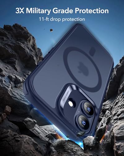 Image of ESR for iPhone 17 Case, Camera Control Cover, Compatible with MagSafe, Shockproof Military-Grade Protection, Magnetic Phone Case for iPhone 17, Classic Hybrid Case, Frosted Blue