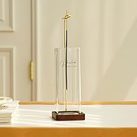 Vista 2 de Soporte para incienso, diseño multiusos, quemador de incienso de vidrio, colector de cenizas con soporte de palo de incienso de latón