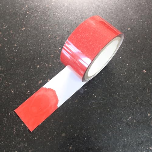 Image of - 1 Roll 2 inch x 10 Yards White Water Contact Indicator Tape for Warranty Void Instruction in Electronics Repair (6 Mil Thick Printable, Turn Red When Contact Water, Model: 0201) | Model 0201, Ultra-Thin 6 Mil, Printable and Die Cuttable, Top Quality with UL-969 Compliant, for Electronics Repair Warranty