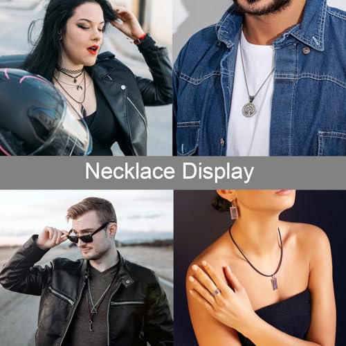 Corde cirée pour pendentif avec collier cordon cuir noir 61 cm
