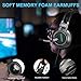 immagine 4TECKNET Cuffie Gaming con Microfono Stereo Surround, Cuffie da Gioco con Φ50mm Riduzione del Rmore e Achetto Rgolabile per Pc e Laptop