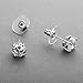 Mariell Cubic Zirconia Crystal Stud Earrings, 2 Carat Round CZ Solitaire, Imitation Diamond Earrings.