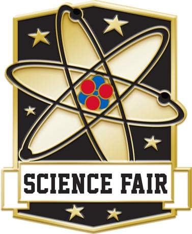 Science Fair Lapel Pins - 1" Science Fair Awards with Atom Design, Great For Science Fair Prizes 100 Pack