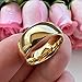 TUTISS 8mm Gold Tungsten Rings for Men Women Engagement Wedding Bands Domed Polished Comfort Fit Size 10