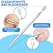 Teenitor Pimple Extractor Acne Treatment Tool Surgical Grade Blackhead Comedone Removal 2-in-1 Popper Tool for Face Nose Blackhead Extractor Tool Silver