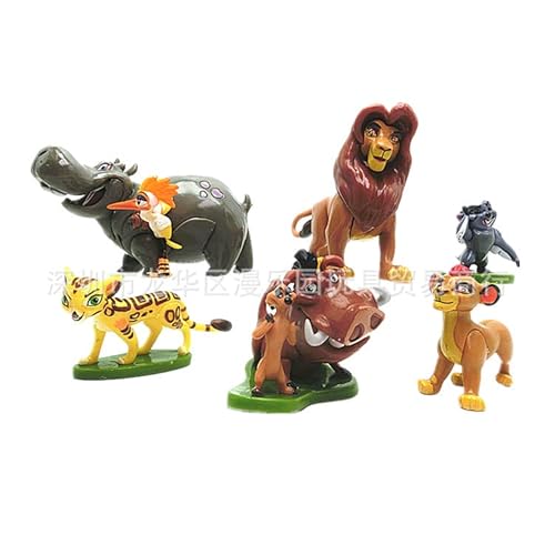 6pcs König der Löwen Figur Anime figuren Lion King Actionfiguren Cupcake Topper Lion Simba Action figuren Kuchendeckel Mini Lion Figur für Kindergeburtstag Baby Shower Party Dekoration Cover