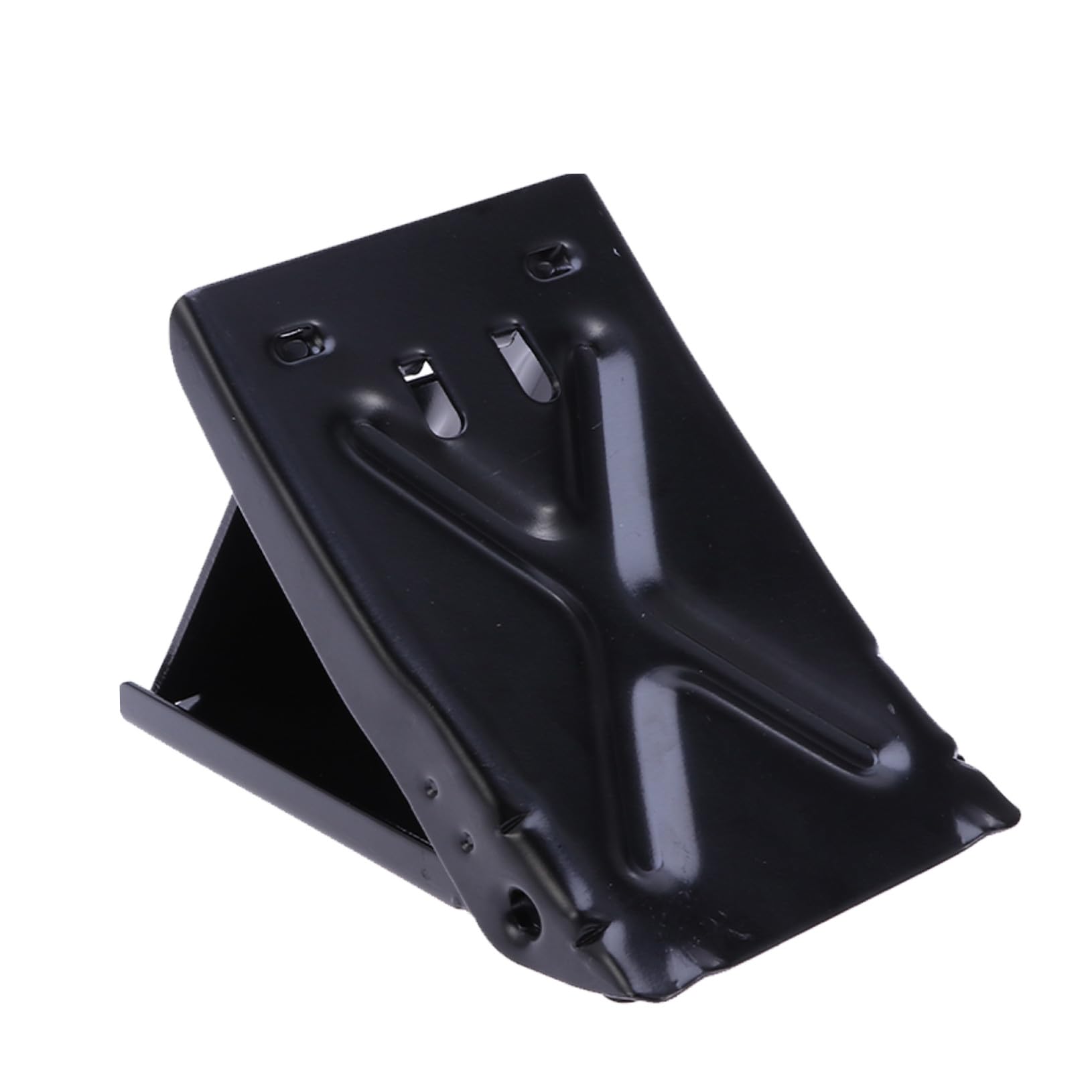 2 Pezzi Cunei Fermaruota Metallo Nero Supporto Triangolare Antiscivolo per Pneumatici Strumento Sicurezza per Auto e Camion Resistente e Durevole