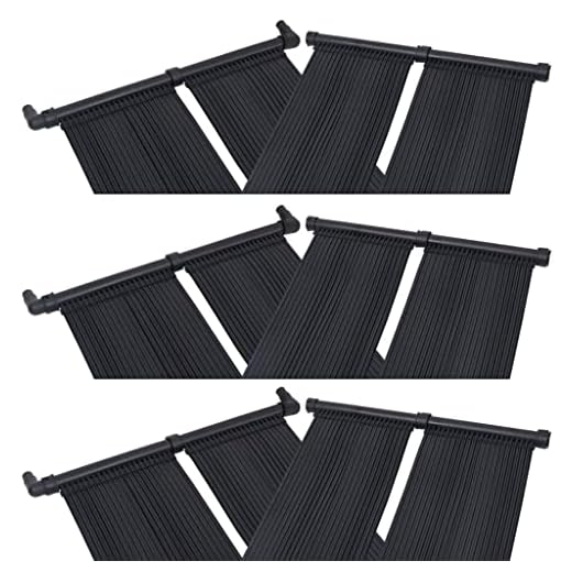 Vidaxl 6X Panel Calentador Solar Para Piscina Tapete Sistema De Calefacción Calentamiento Agua Caliente Sol De Energía Ecológicas 80X310 Cm