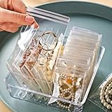 10 Pcs Small Plastic Bags For Jewelry, Mini Baggies Mil Thick Poly Zipper Lock Bags Clear for Jewelry, Bead, Crafts, Small Parts Storage（Medium）