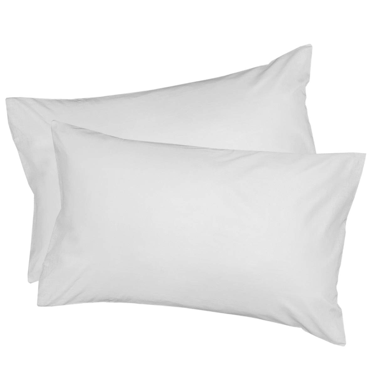 300 Thread Count 100% Pure Egyptian Cotton Pillowcase Pair (White, Pair Of Pillowcases: 50x75cm)