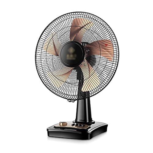 Mejores review On-line Ventiladores oscilantes Top cinco. 37 Mesa de Interior de sobremesa oscilante de 3 velocidades 5 aspas de Aluminio Ventilador de 16' para Dormitorio, casa, Cocina, despacho, Garaje