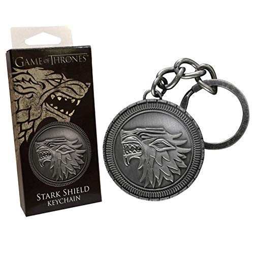 The Noble Collection Porte-clés Game of Thrones - Bouclier Stark - 6,5 cm - Stark House Sigil