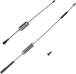Hobbypark 2PCS Metal Decorative Antenna 7.68 & 11.4 inch for 1:10 RC Crawler Truck Axial SCX10 90046 Traxxas TRX-4 TRX4 D90 D110