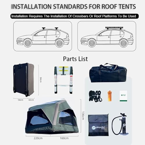 Carpa Inflable Para Techo De Auto Familiar Portátil miniatura 3