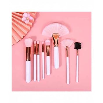 YAAXA Makeup Brush Set for Foundation, Blush, Eye shadow, Eyelash, Lip and Brow, Portable Mini Makeup Brush Set 8 PCS (Multi Color) (MAKEUP BRUSH 9 BEAUTY)