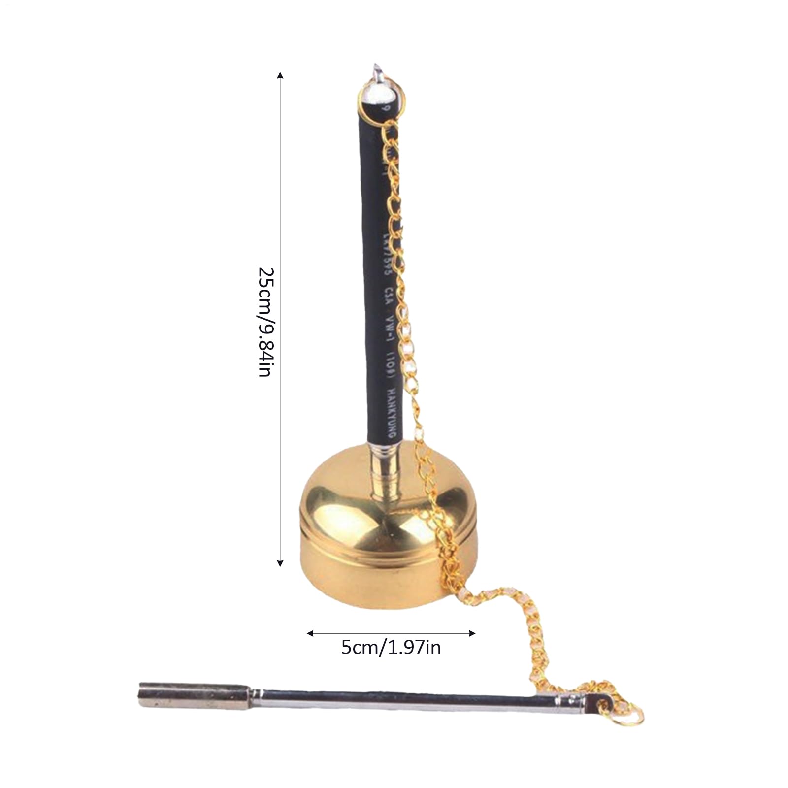 Campanilla telescópica, dedo, elegante instrumento de percusión con diseño retráctil, accesorio de yoga para meditación, decoración budista, hogar, familia, uso espiritual, 1.97 x 1.97 x 9.84 pulgadas
