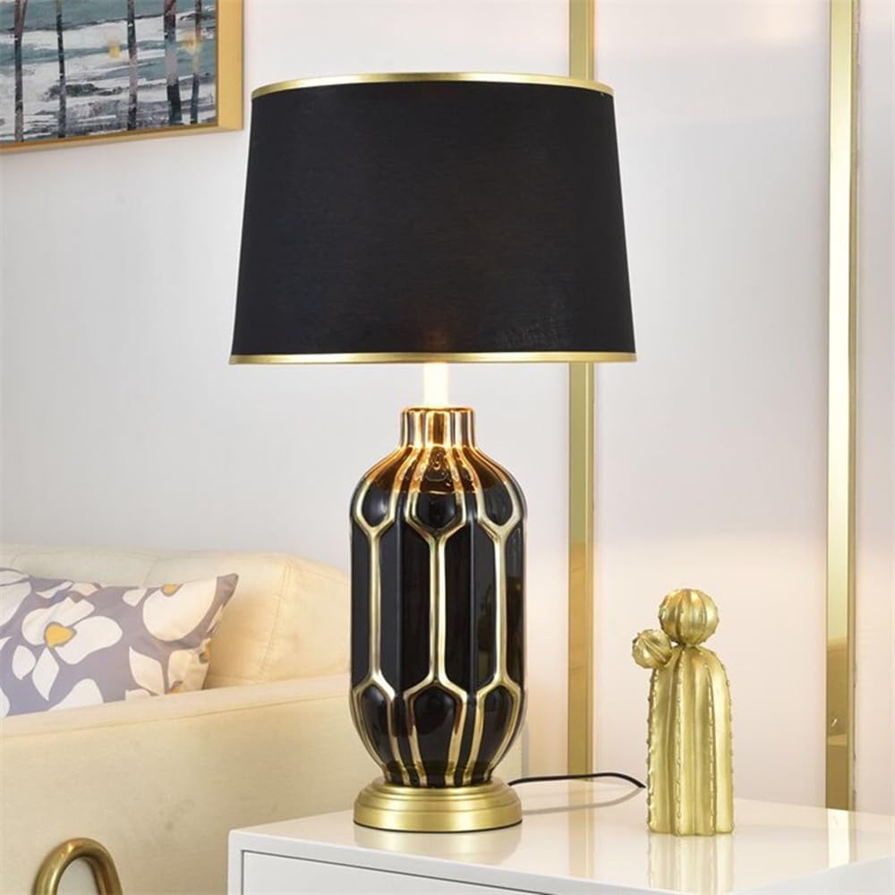 American Ceramics Table Lamp LED Modern Luxury Art Living Room Villa Hotel Study Bedroom Bedside Desk Light (Style 2)