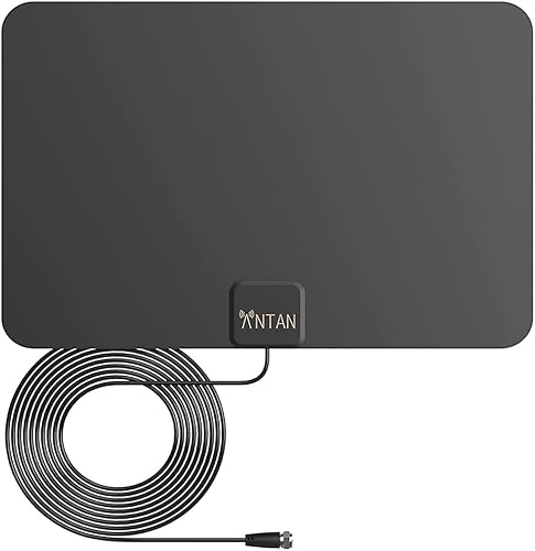 ANTAN Antena HDTV para ventana interior de 35 45 millas de alcance, soporte de 8 K 4K 1080P UHF VHF View HDTV canales con cable coaxial más largo de