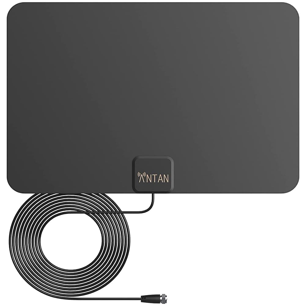 ANTAN Indoor Window HDTV Antenna 35 45 Miles Range Support 8K 4K 1080P UHF VHF view HDTV Channels with Longer 16.5ft Coaxial Cable