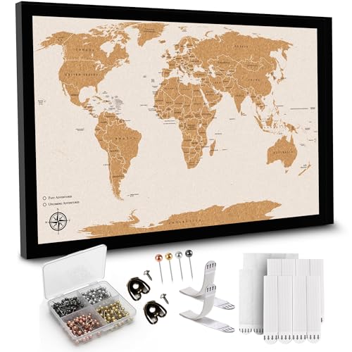 AdventureScape Push Pin World Map