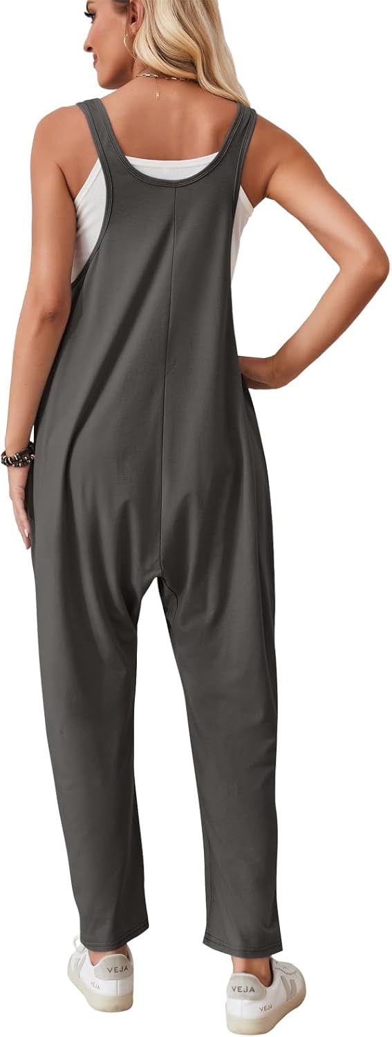 Jumpsuits for Women Casual Sleeveless Rompers Cotton Maternity Jumpsuits Baggy Overalls Loose Fit Summer Outfits 2025 - Image 2