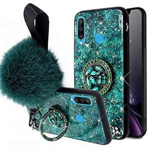 Jinghuash compatibile con Huawei P30 Lite Custodia con Peluche Ball, verde