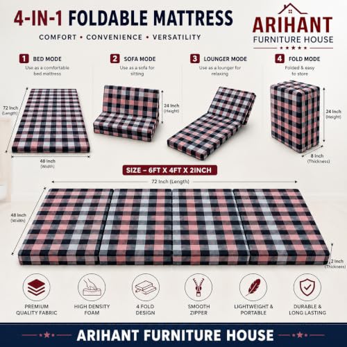 Image of Reversible Foldable HD EPE Foam Mattress Single
