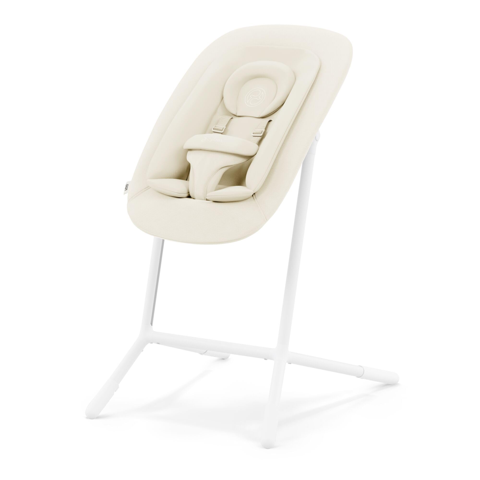 CYBEX Gold Leżaczek, Bujaczek Z Komfortową Wkładką, Kompatybilny Z Systemem Krzesełka Cybex Lemo I Click&Fold, Od Urodzenia Do 3 Lat (Ok. 15 Kg), Canvas White