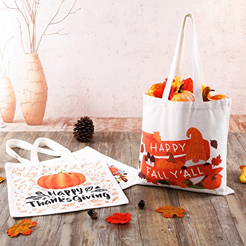 Quera-3-Pack-Fall-Canvas-Tote-Bags-Sunflower-Tote-Bag-Pumpkins-Canvas-Bag-Reusable-Cotton-Handbag-Grocery-Bags-for-Shopping-Market-Travel-Beach-Autumn-Theme-Harvest-Party-Favors-13-x-13
