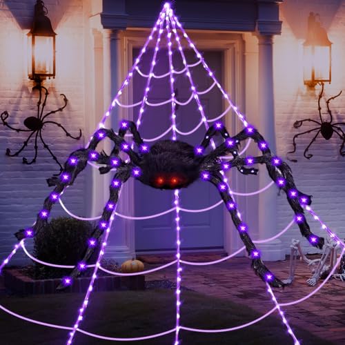 Riesen Rentier Beleuchtet 15 HERMORRYSS Halloween Deko Outdoor Spinne, Gruselige Dehnbares Riesen...