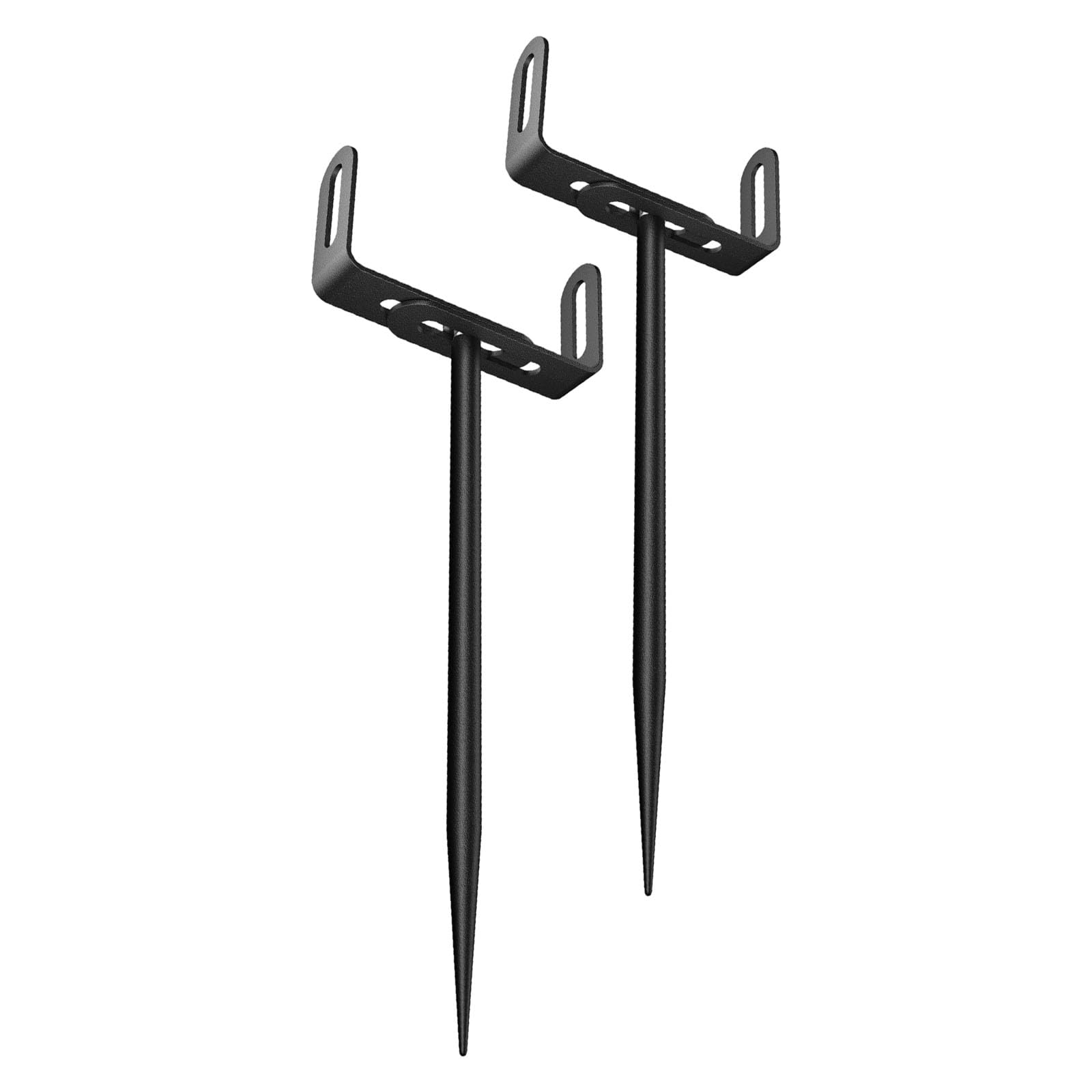 Msioytog Black 2Pack Rust Resistant Downspout Brackets Heavy Type Design Adjustable For Various Applications Easy Mount Resistant Downspout Bracket