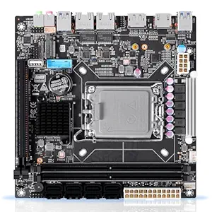 Q670 8-Bay NAS Mini-ITX Motherboard LGA1700(Support 12th/13th/14th Gen. Desktop Processor), 8* SATA3.0, i226-LM 2.5G vPro NIC, 2* DDR5 MAX 128GB, 3* M.2 NVMe, 2* USB3.2 20Gbps, Dual Display at 4K@60Hz