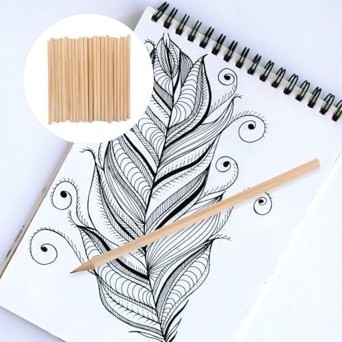 NOLITOY 30 lápices de madera HB para dibujo y escritura miniatura 4