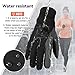 OZERO Cycling Gloves for Women, Winter Warm Bicycle Glove for Smart Phone Texting with Non-slip Silicone Gel - Thermal Cotton - Windproof and Waterproof for Running, Biking, Driving - Black (Large)