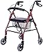SDGF-YTR 4 Räder mit Korb, Rollator mit Rückenlehne, Sitz und Tasche. Der alte Einkaufswagen kann im Freien sitzen und zusammengeklappt Werden