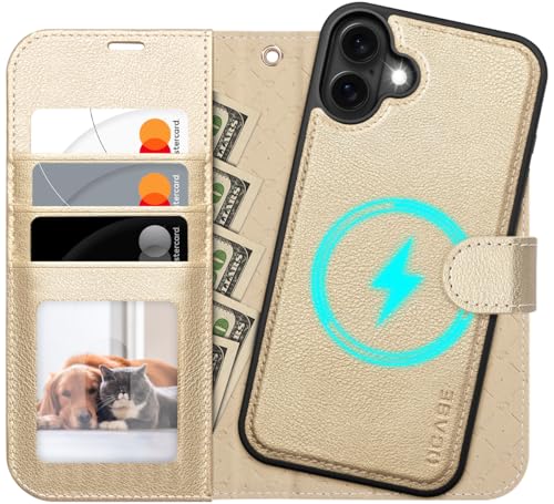 OCASE for iPhone 16 Case, Detachable 2 in 1 PU Leather Wallet Case with RFID Blocking, Wireless Charging, Card Holders