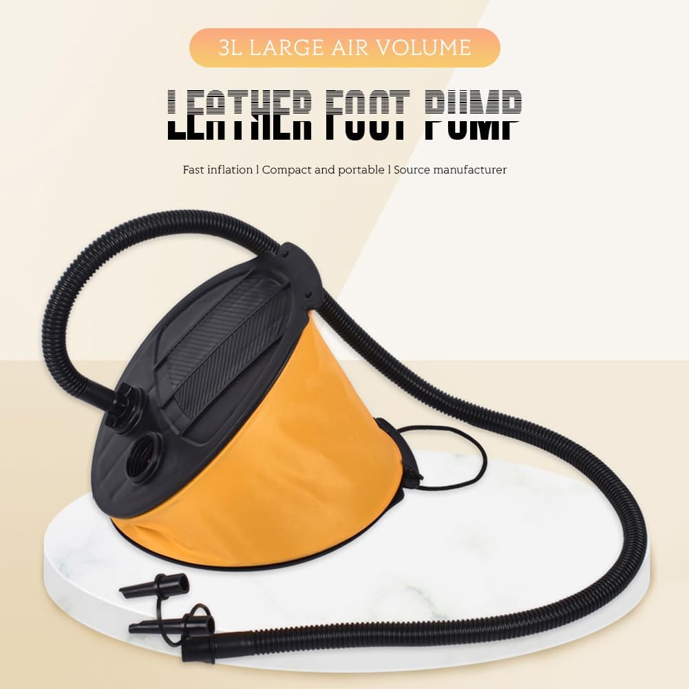 3L Foot Pump, Bellows Air Inflator Pump for Inflatable Swimming Pool Toys Water Buoys Balls – Portable Manual Air Pump