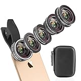 Vorida Cell Phone Camera Lens Kit, HD Camera Lens 0.6X Wide Angle Lens & 15 X Macro Lens & 198 Degree Fisheye & 2X Telephoto Lens & CPL Compatible for iPhone X/8/7 Plus/7/6s Plus/ 6s/ Samsung,etc.