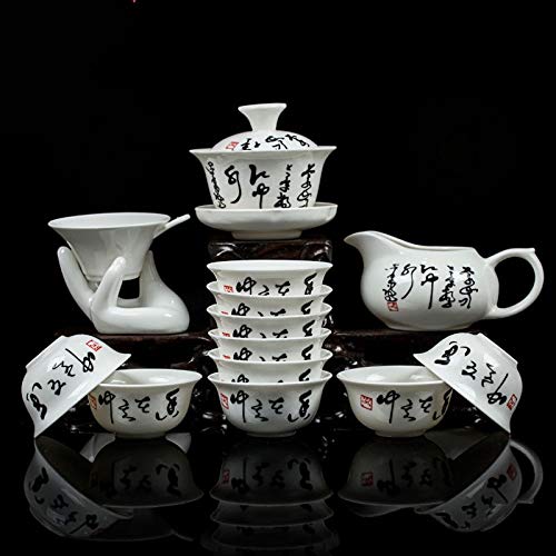 Biały serwis do herbaty, Bone China serwis do herbaty Kung Fu prezent porcelana smoka, 14-częściowy serwis do herbaty Miska serwis do herbaty Bone China serwis do herbaty White Series (różne modele)