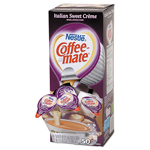 Coffee-mate 84652 Liquid Coffee Creamer, Italian Sweet Creme, 0.375 oz Cups, 50/Box