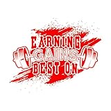Fitnessstudio-Fitnessdesign, Verdienstmöglichkeiten, beste Ergebnisse Schriftaufkleber 41x50.9cm Kunstdekoration Rot
