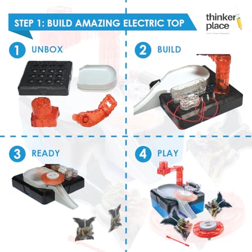 Image of Amazing Electric Top DIY Kit | Build, Learn & Play | STEM Toy for Kids Age 8+ | Centrifugal Force Learning Kit with AR Experience | Fun Educational Game