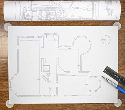 Offidea Professional Drafting Dots 500 pcs - Low Tack Pre-Cut Blank Tape - Easy to Use, for Drawing, Blueprint, Artist, Architect