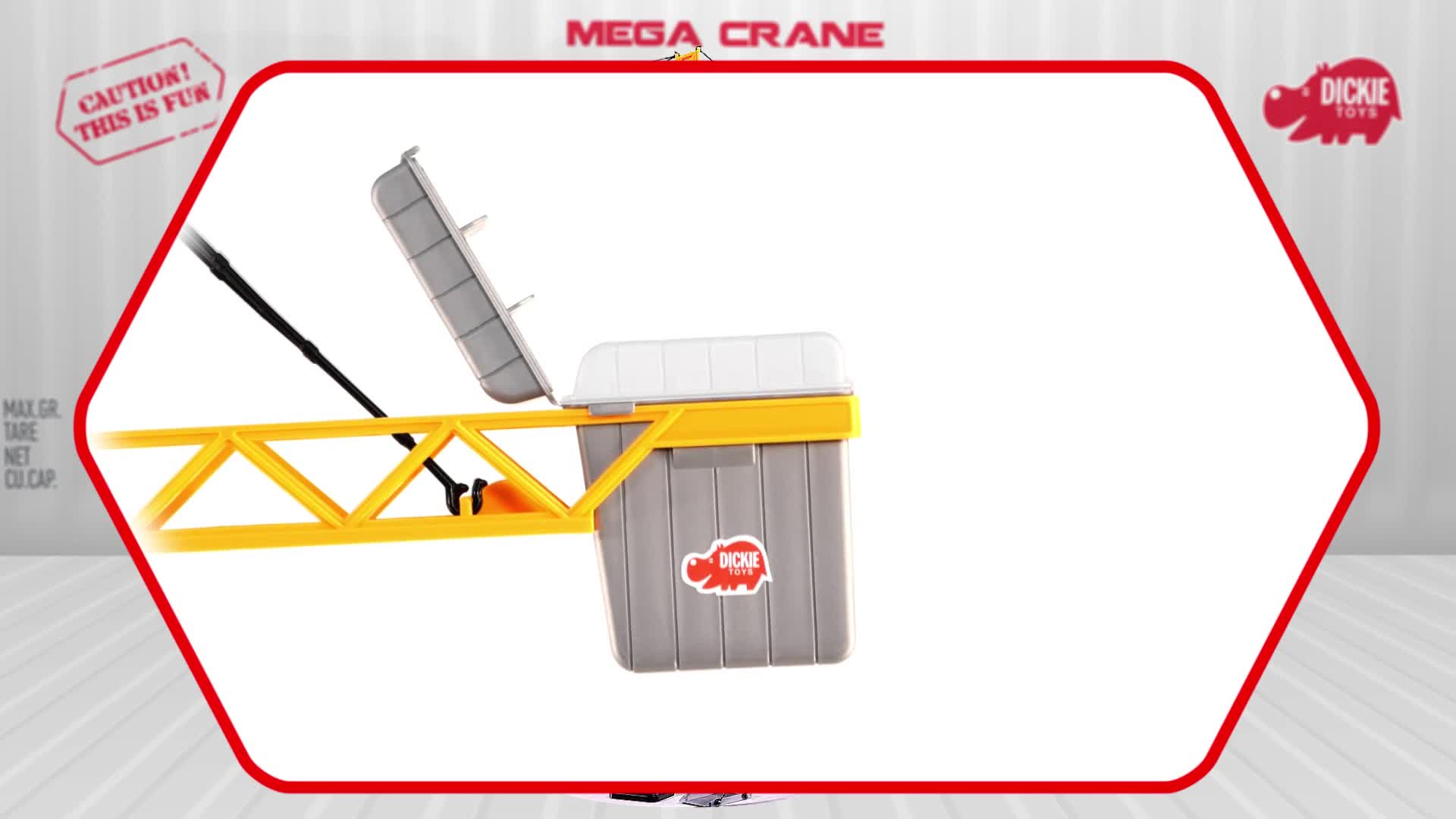 Dickie Toys - Mega Crane (120 cm) – extra großer Spielkran für Kinder von 3 - 5 Jahren, mit Fernbedienung, Seilwinde… – Bild 7