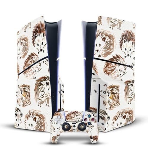 Autocollant PS5 Slim et manette Cat Coquillette Hérissons par Head Case Designs