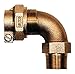 LEGEND VALVE AND FITTING 313-330NL T-4410 No Lead Copper Tube Size Pack Joint X Male Iron Pipe Water Service Elbow, 1 x 3/4"