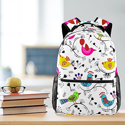 Sac à dos oiseaux et fleurs idéal pour escapades de week-end