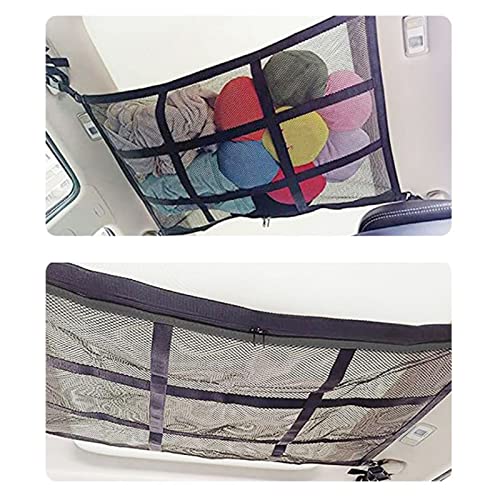 Henniu Atualizar o bolso da rede de carga do teto do carro fortalecer o suporte de carga e cair meno