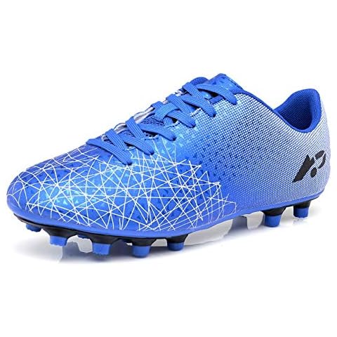 WELRUNG Men's Women's AG Sports Soccer Cleats Training Shoes Non-Slip Wear Resistant for Children Blue 10/8.5 US Cover